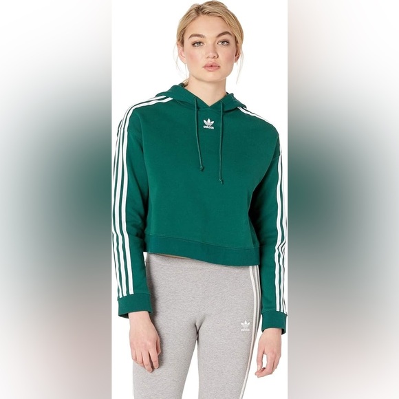Adidas Originals Women’s Cropped Hoodie - Picture 1 of 7